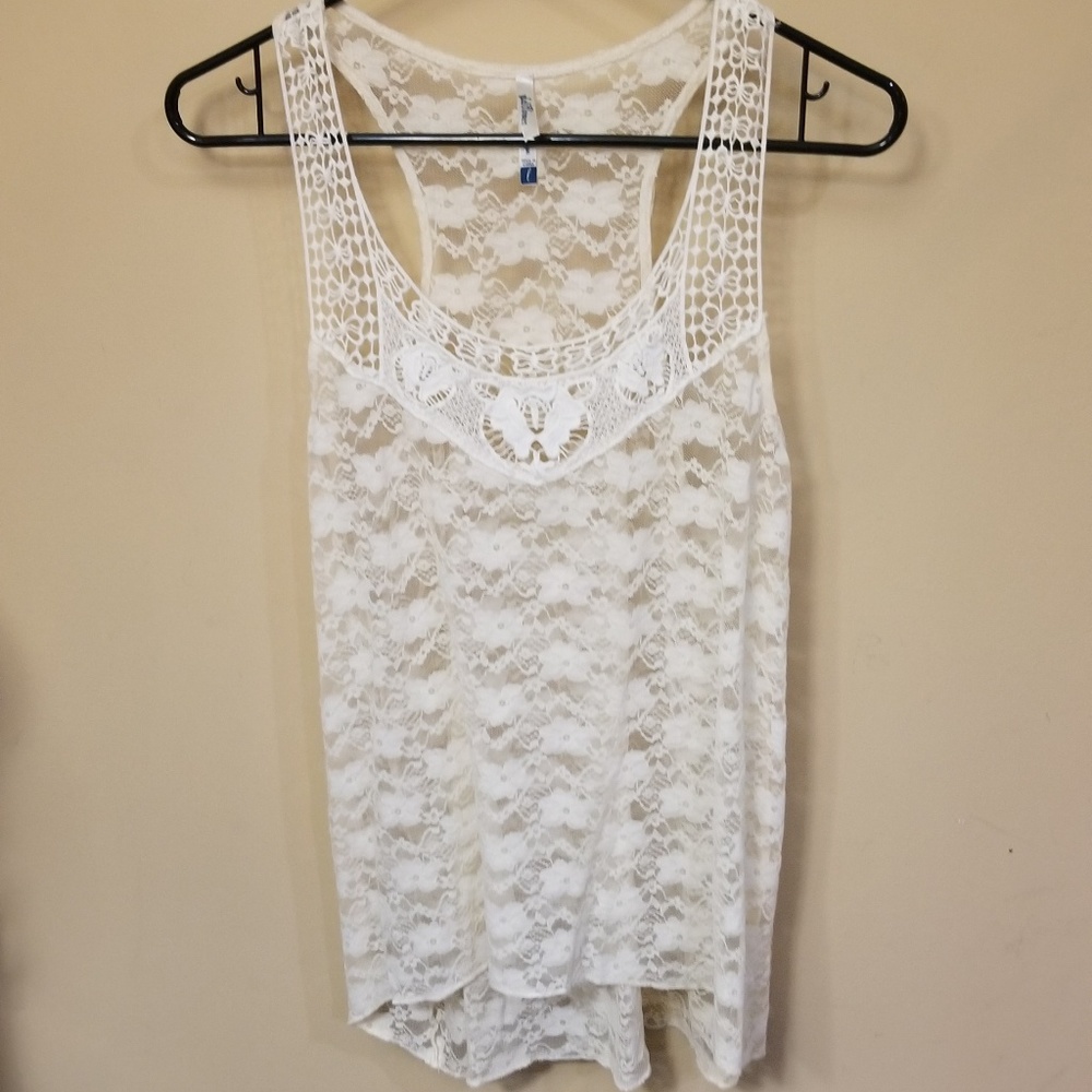Lace tank top, t back